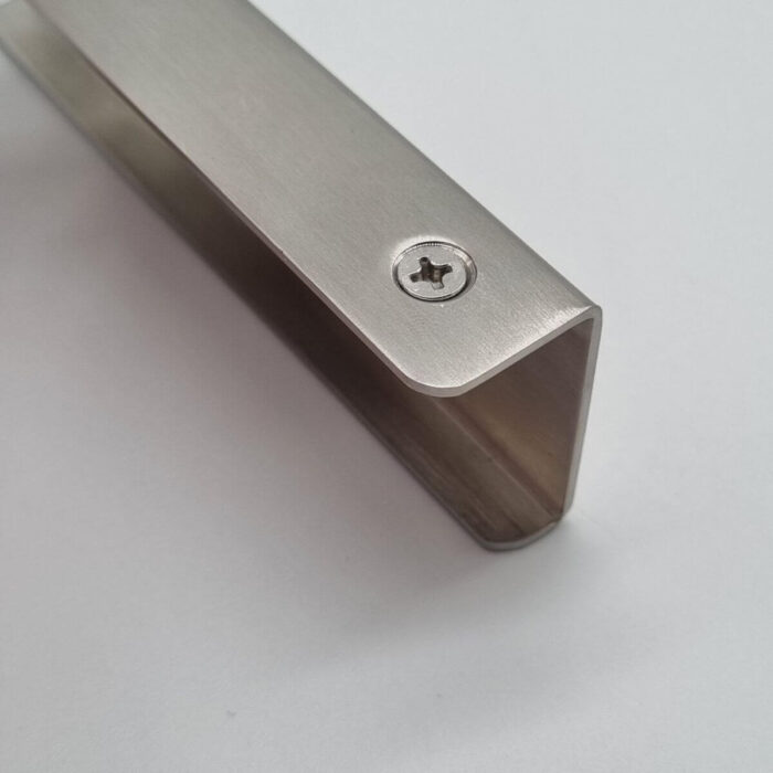 Heavy Duty Concealed Lip Pull [Forte] – Brushed Stainless, Length = 116mm [CLEARANCE] - Image 2