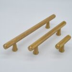 Solid Brass Knurled T Bar Handles [Moleté]
