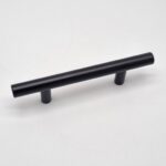 T Bar Handle [Arrondi] – Satin Black, CC = 76mm [CLEARANCE]