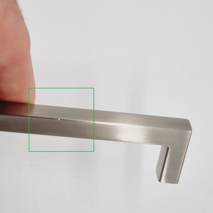 Slim Square Bar Handles [Kaita] – Brushed Nickel, CC = 128mm [SECONDS] - Image 3