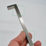 Slim Square Bar Handles [Kaita] – Brushed Nickel, CC = 128mm [SECONDS] - Image 4