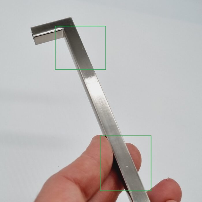 Slim Square Bar Handles [Kaita] – Brushed Nickel, CC = 128mm [SECONDS] - Image 4