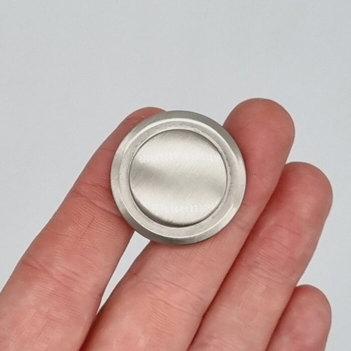Grooved Knob [Mardite] – Brushed Nickel, 30mm [CLEARANCE] - Image 4