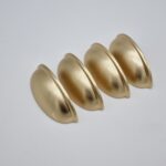 Half Round Cup Handle [Selo] – Brushed Brass, CC = 76mm [SECONDS]