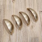Half Round Cup Handle [Selo] – Brushed Brass, CC = 76mm [SECONDS] - Image 6