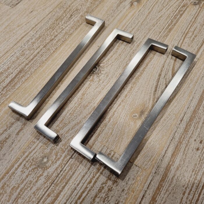 Slim Square Bar Handles [Kaita] – Brushed Nickel, CC = 160mm [SECONDS] - Image 3