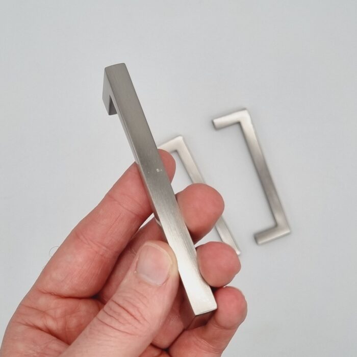 Slim Square Bar Handles [Kaita] – Brushed Nickel, CC = 96mm [SECONDS] - Image 3