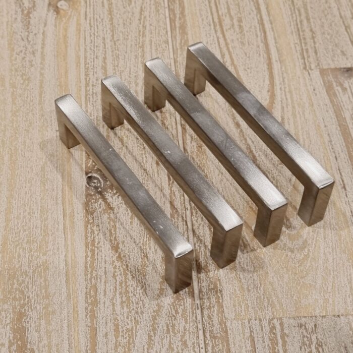 Slim Square Bar Handles [Kaita] – Brushed Nickel, CC = 96mm [SECONDS] - Image 6