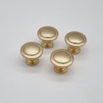 Grooved Knob [Mardite] – Brushed Brass, 30mm [SECONDS] - Image 2