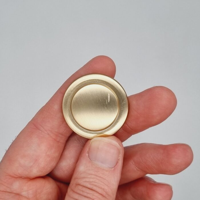 Grooved Knob [Mardite] – Brushed Brass, 30mm [SECONDS] - Image 4